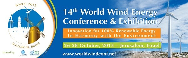 The 14th World Wind Energy Conference & Exhibition (WWEC 2015) will be held in Jerusalem