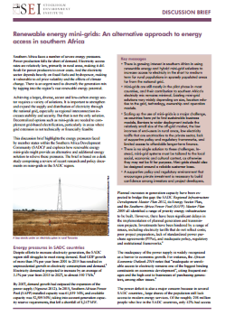 Renewable energy mini-grids: An alternative approach to energy access in southern Africa